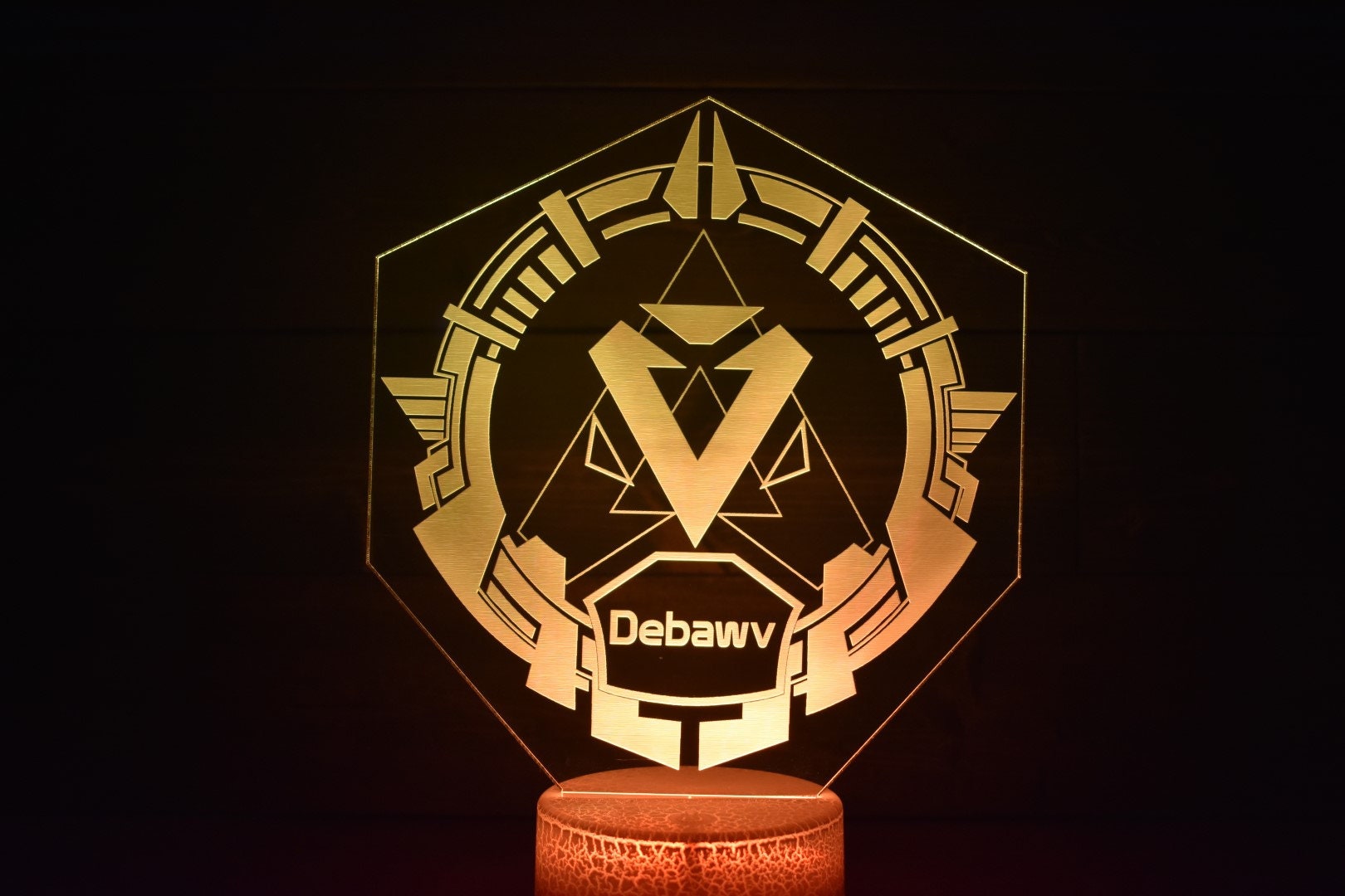 Personalized Diamond Rank Insignia w/ Username Added LED sign perfect as a gift for your Legend. Place in Man caves, bars, garages, desks.
