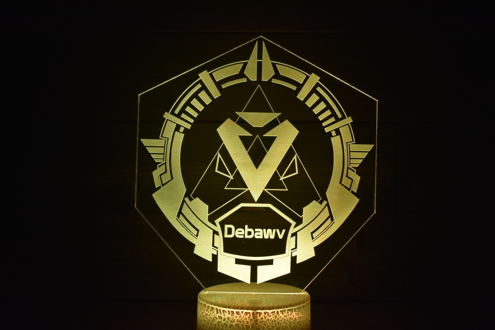 Personalized Diamond Rank Insignia w/ Username Added LED sign perfect as a gift for your Legend. Place in Man caves, bars, garages, desks.