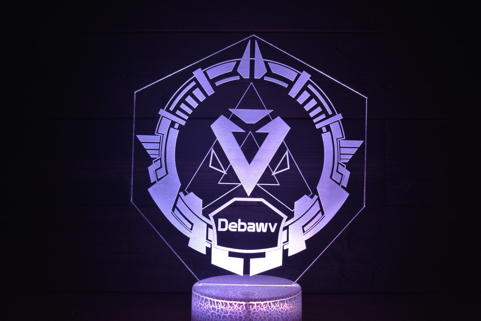 Personalized Diamond Rank Insignia w/ Username Added LED sign perfect as a gift for your Legend. Place in Man caves, bars, garages, desks.