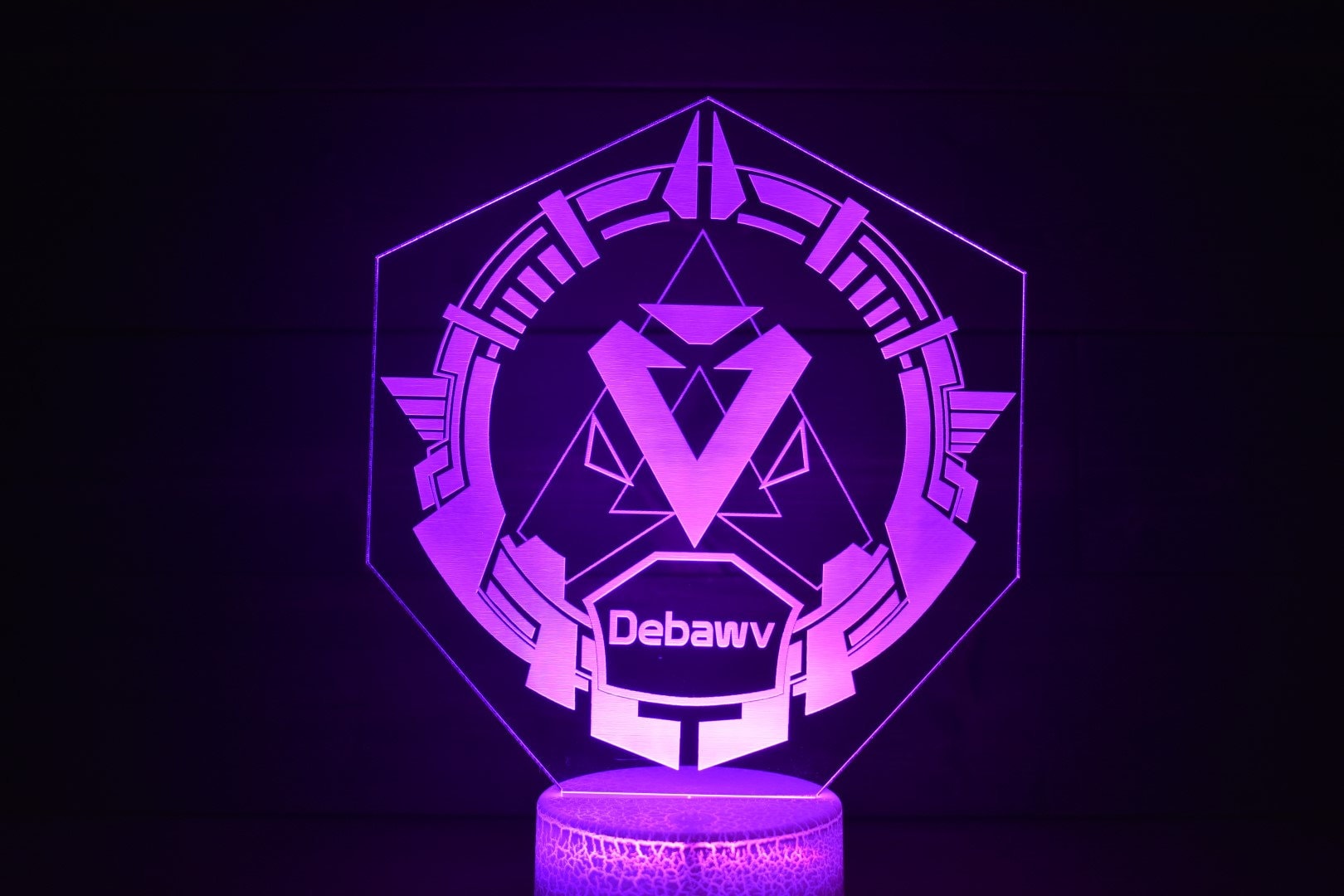 Personalized Diamond Rank Insignia w/ Username Added LED sign perfect as a gift for your Legend. Place in Man caves, bars, garages, desks.