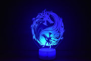 Dueling Dragon Ying-Yang LED Lamp perfect as a gift. Place in Man caves, bars, garages, desks.
