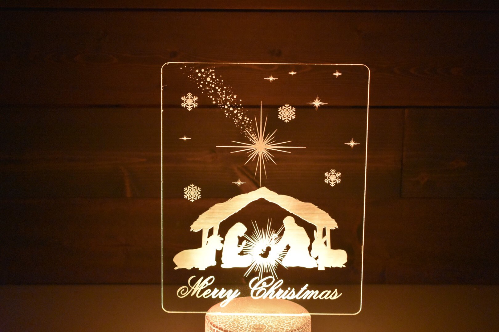 The Nativity is perfect as a gift for a Christians and lovers of Christmas. Place in Man caves, bars, garages, desks, room