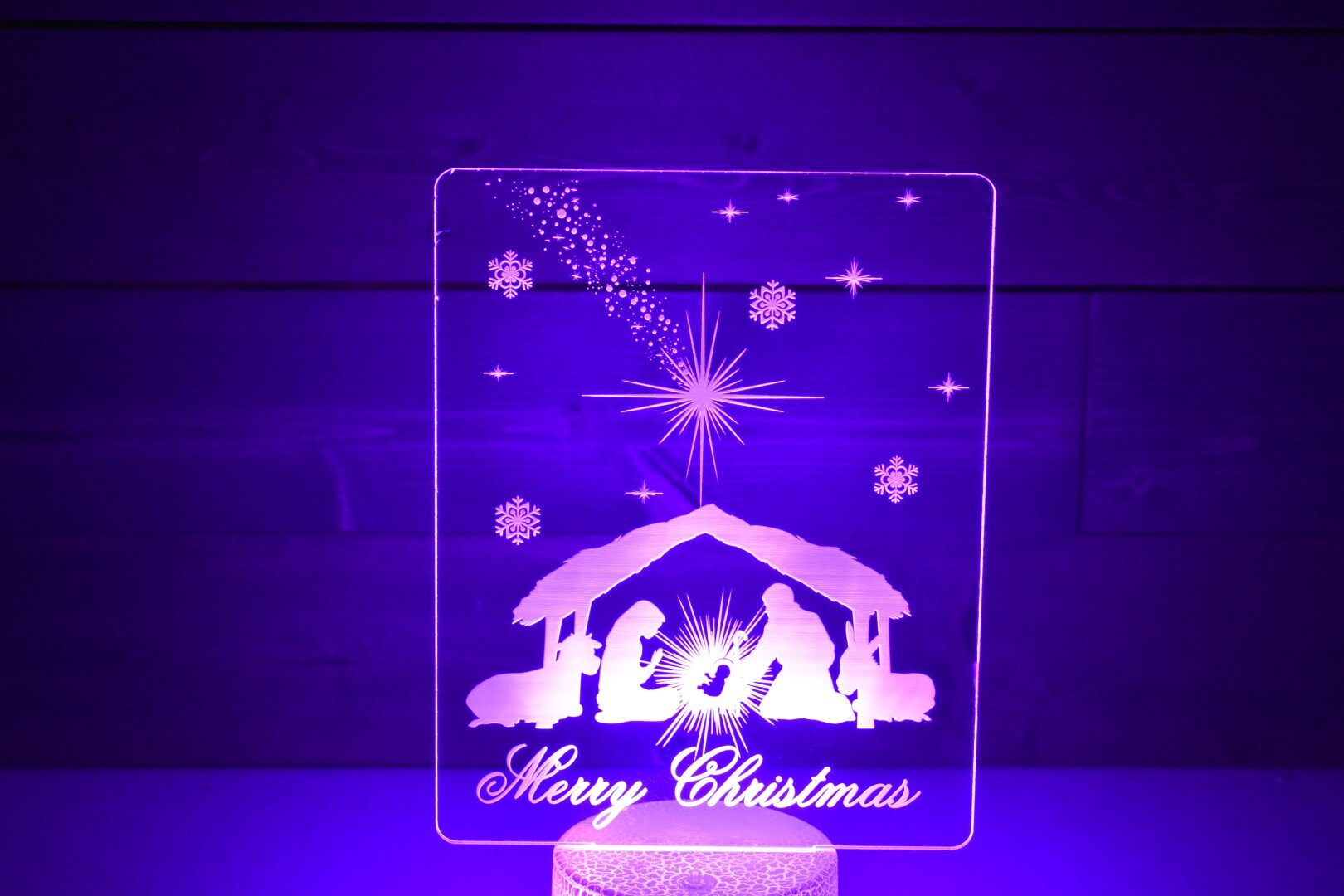 The Nativity is perfect as a gift for a Christians and lovers of Christmas. Place in Man caves, bars, garages, desks, room