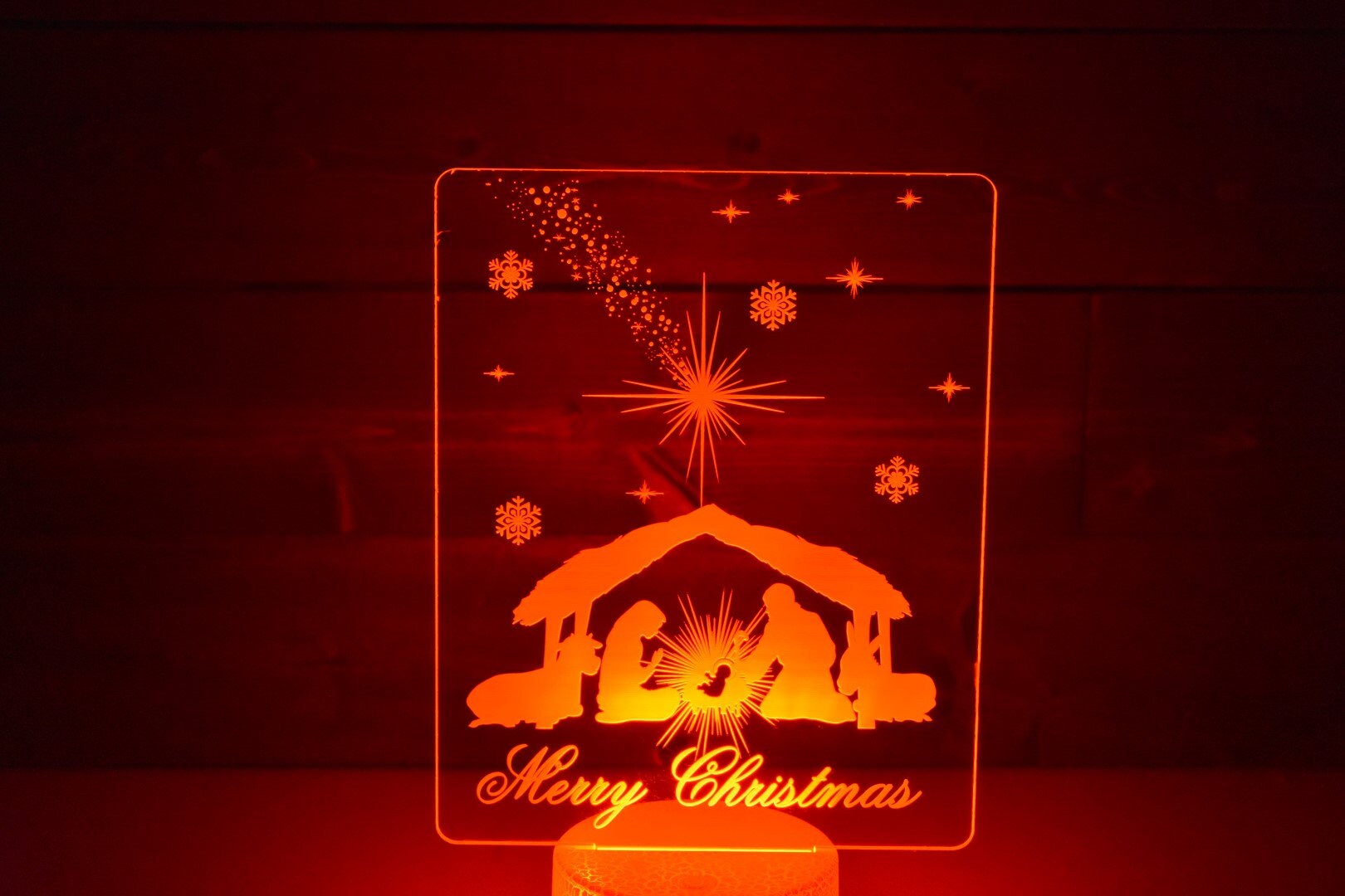 The Nativity is perfect as a gift for a Christians and lovers of Christmas. Place in Man caves, bars, garages, desks, room
