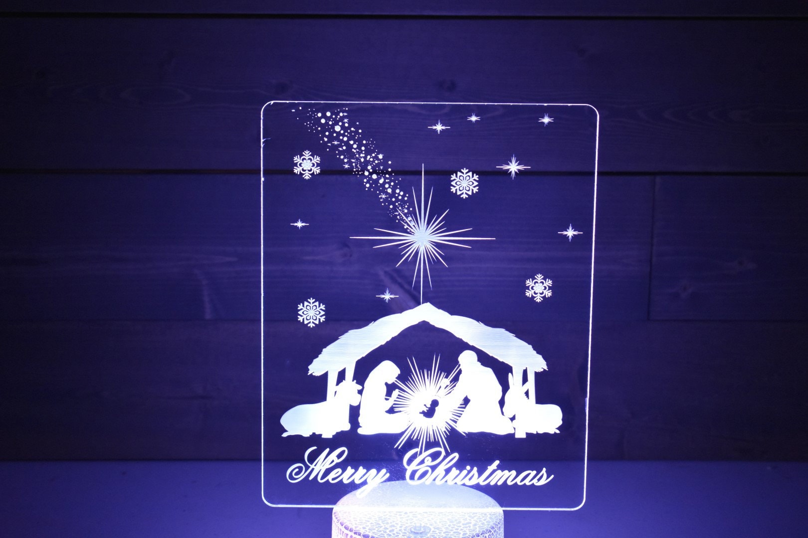 The Nativity is perfect as a gift for a Christians and lovers of Christmas. Place in Man caves, bars, garages, desks, room