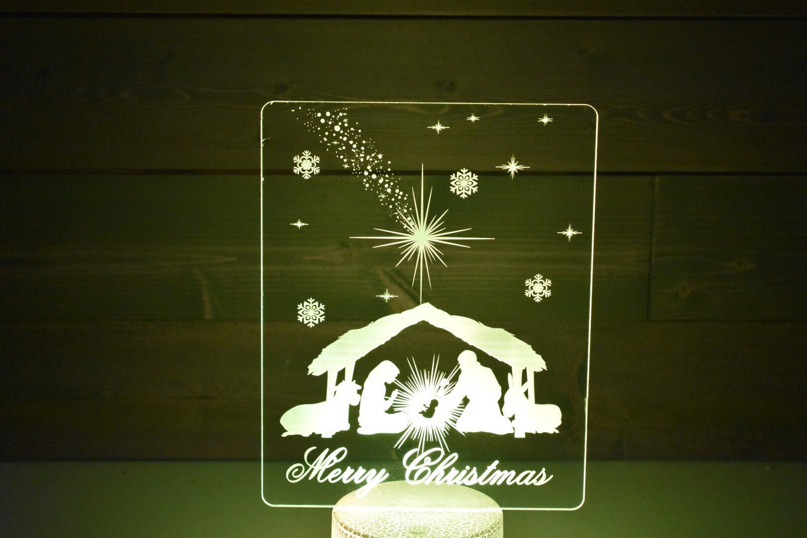 The Nativity is perfect as a gift for a Christians and lovers of Christmas. Place in Man caves, bars, garages, desks, room