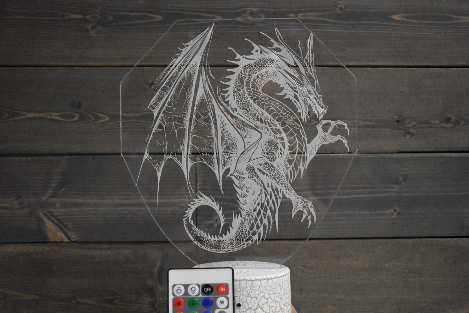 Dragon Crest LED sign perfect as a gift for your RPG clan, friends or family to place in your game room garages, desks.