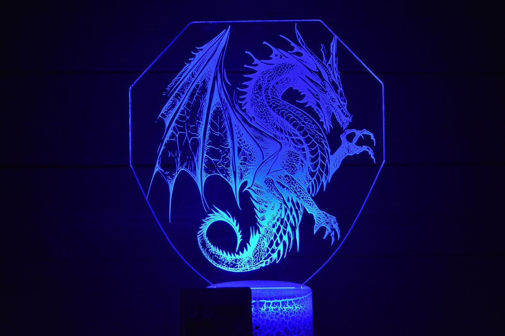 Dragon Crest LED sign perfect as a gift for your RPG clan, friends or family to place in your game room garages, desks.