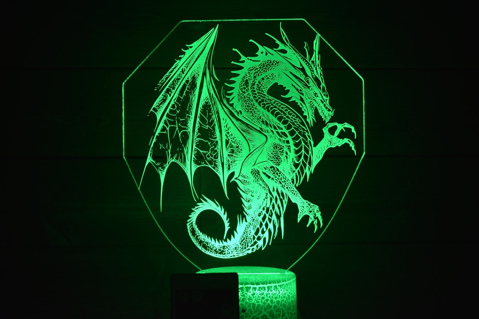Dragon Crest LED sign perfect as a gift for your RPG clan, friends or family to place in your game room garages, desks.