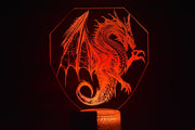 Dragon Crest LED sign perfect as a gift for your RPG clan, friends or family to place in your game room garages, desks.