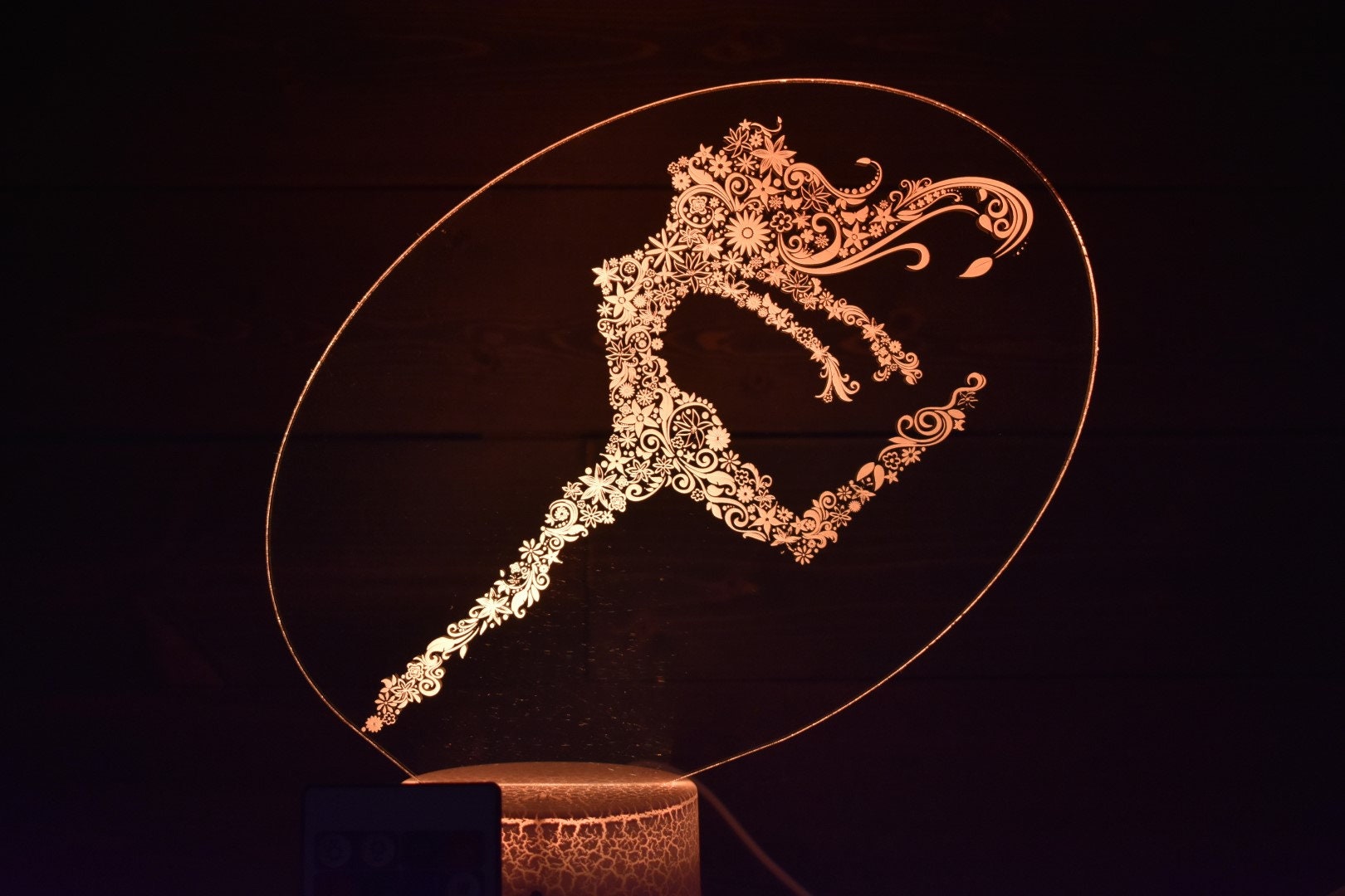Dancing Flower Girl LED sign perfect as a gift for your dancer, dancing friends or family to place in your studio, room, she shed or office