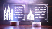 LDS Temple Wedding Light/ Personalized Couple Temple Ornament / For Time and All Eternity Gift / Wedding Gift for LDS Couple